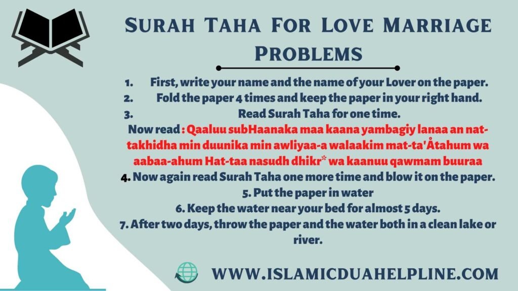 Surah Taha For Love Marriage Problems