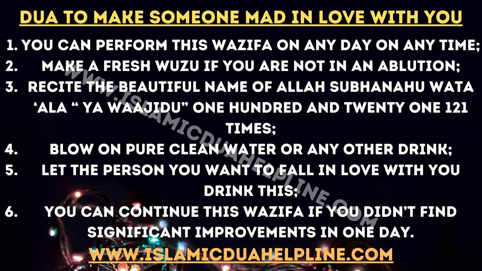Dua To Make someone Mad In Love With You