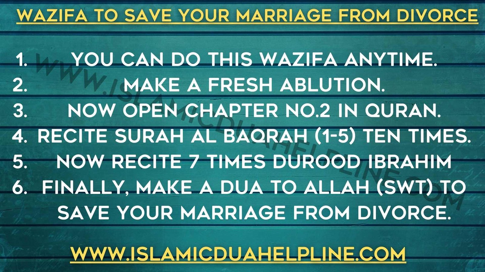 Wazifa to Save Your Marriage From Divorce